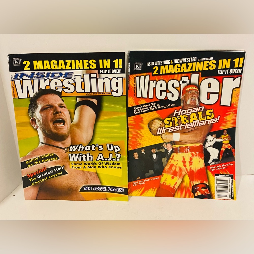 Two Inside Wrestler and The Wrestler Magazines Double Issues. WWE Hulk Hogan